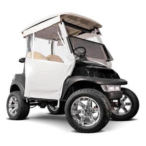 2004-Up Club Car Precedent - Red Dot 3-Sided White Straight Back Track Style Soft Enclosure