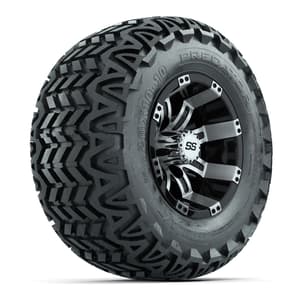 GTW Tempest Black and Machined Wheels with 20in Predator A-T Tires - 10 Inch