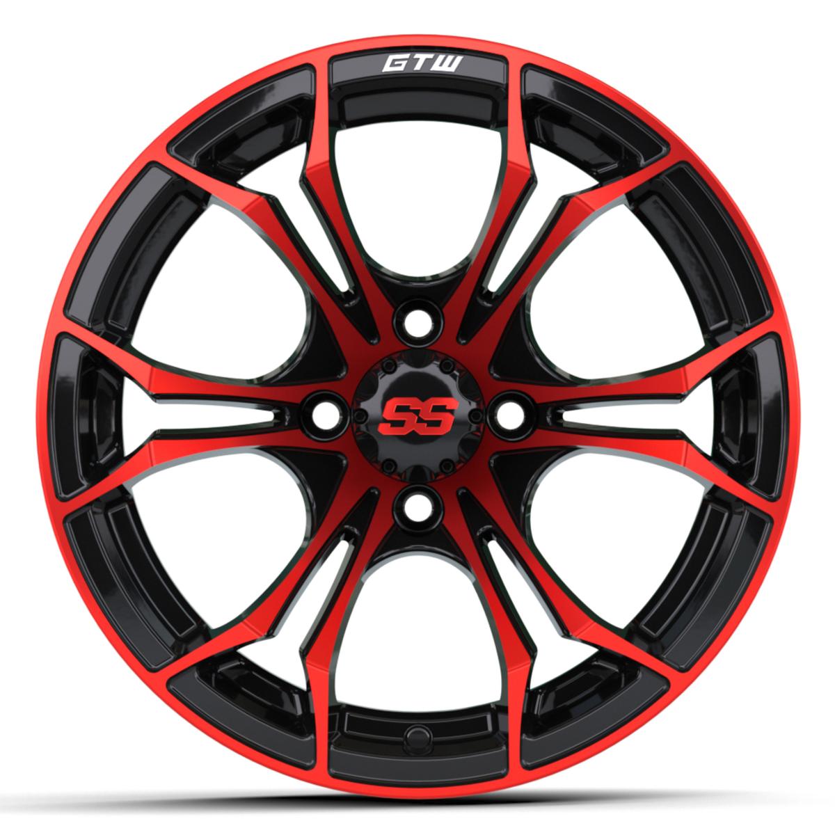 14&Prime; GTW&reg; Spyder Black with Red Accents Wheel