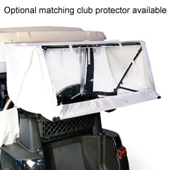 2000-Up Club Car DS - 3-Sided White Straight Back Track-Style Soft Enclosure