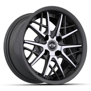 GTW Axis Gray and Machined Street Wheel - 14 Inches
