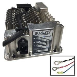 Lester Summit Series II Battery Charger 650W 36/48V, 5/16-in Ring Terminals with QD Lockout, 3 Ft.