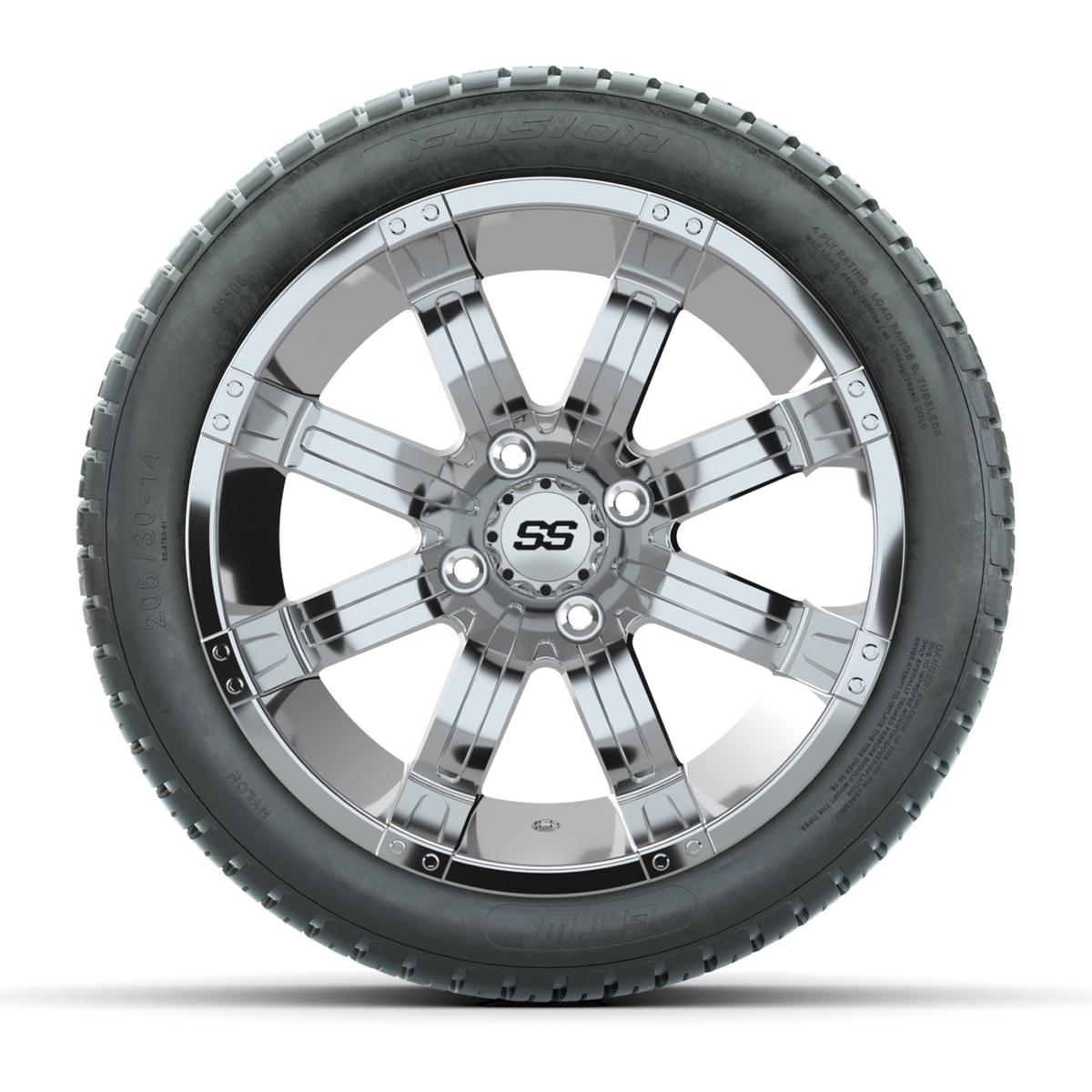 Set of (4) GTW 14 inch Tempest Wheels on Lo-Profile Fusion Tires