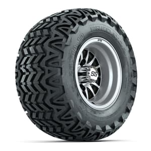 GTW Medusa Black and Machined Wheels with 20in Predator A-T Tires - 10 Inch