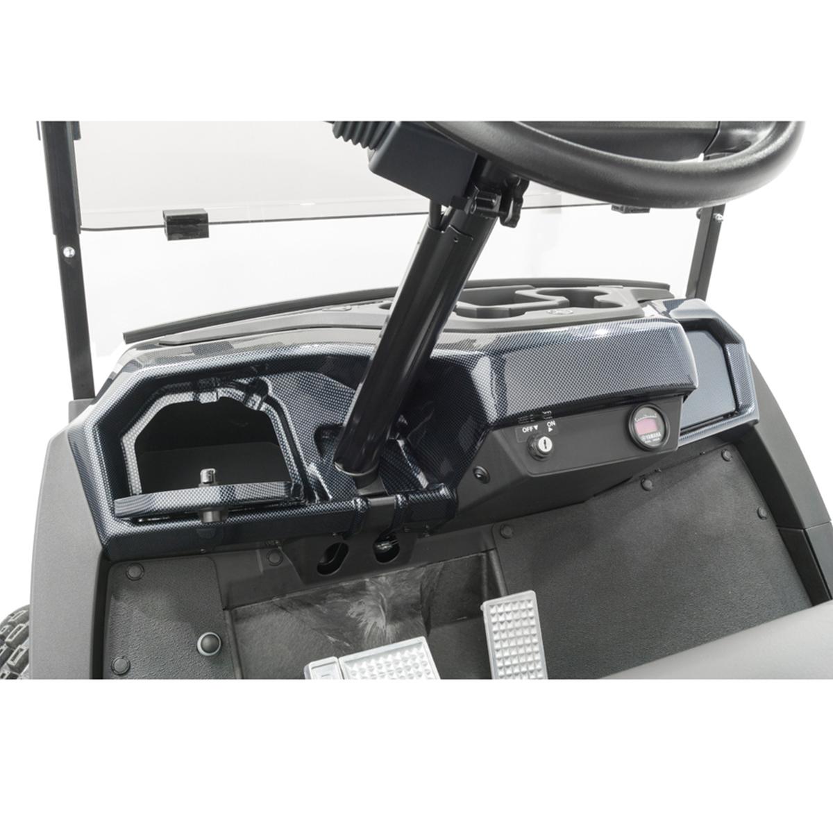 2017-Up Yamaha Drive2 - Carbon Fiber Dash Cover with Locking Doors