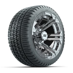 GTW Specter Chrome 12 in Wheels with 205/30-R12 Fusion Street Tires – Set of 4