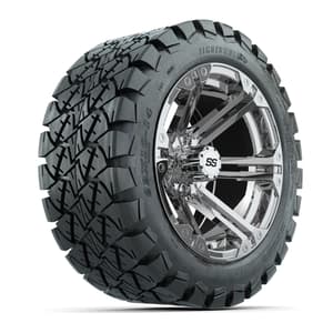 GTW Specter Chrome Wheels with 22in Timberwolf Mud Tires - 14 Inch