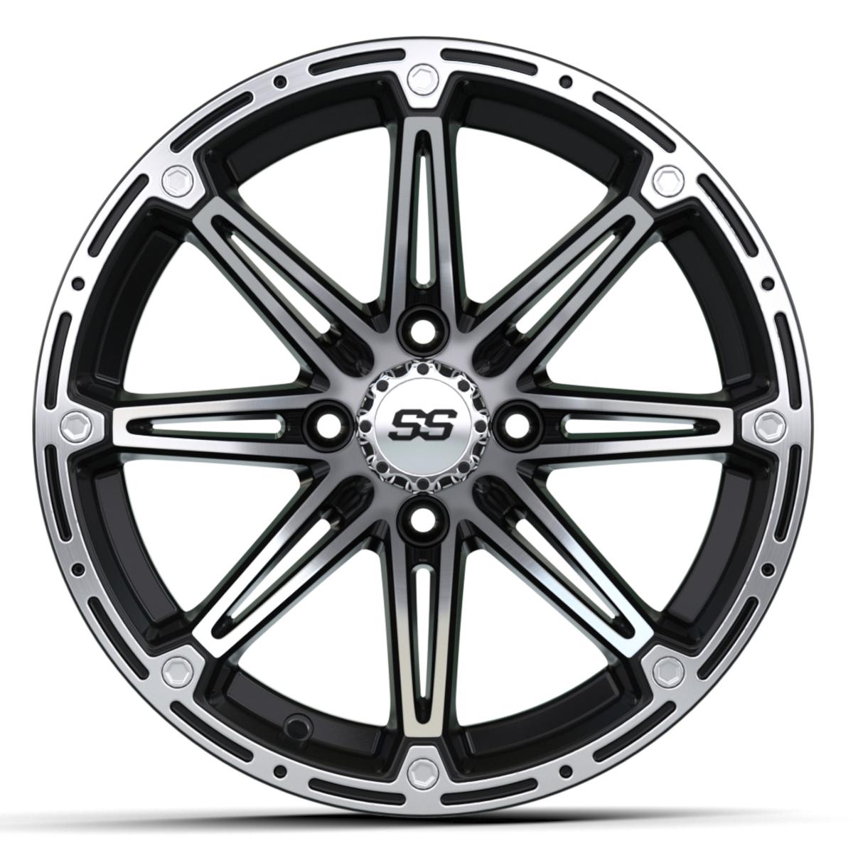 GTW Element Machined Silver and Black Wheel - 14 Inch