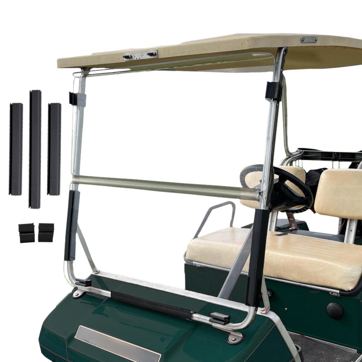 1982-99 Club Car DS - Red Dot Clear Windshield with Black Hinges