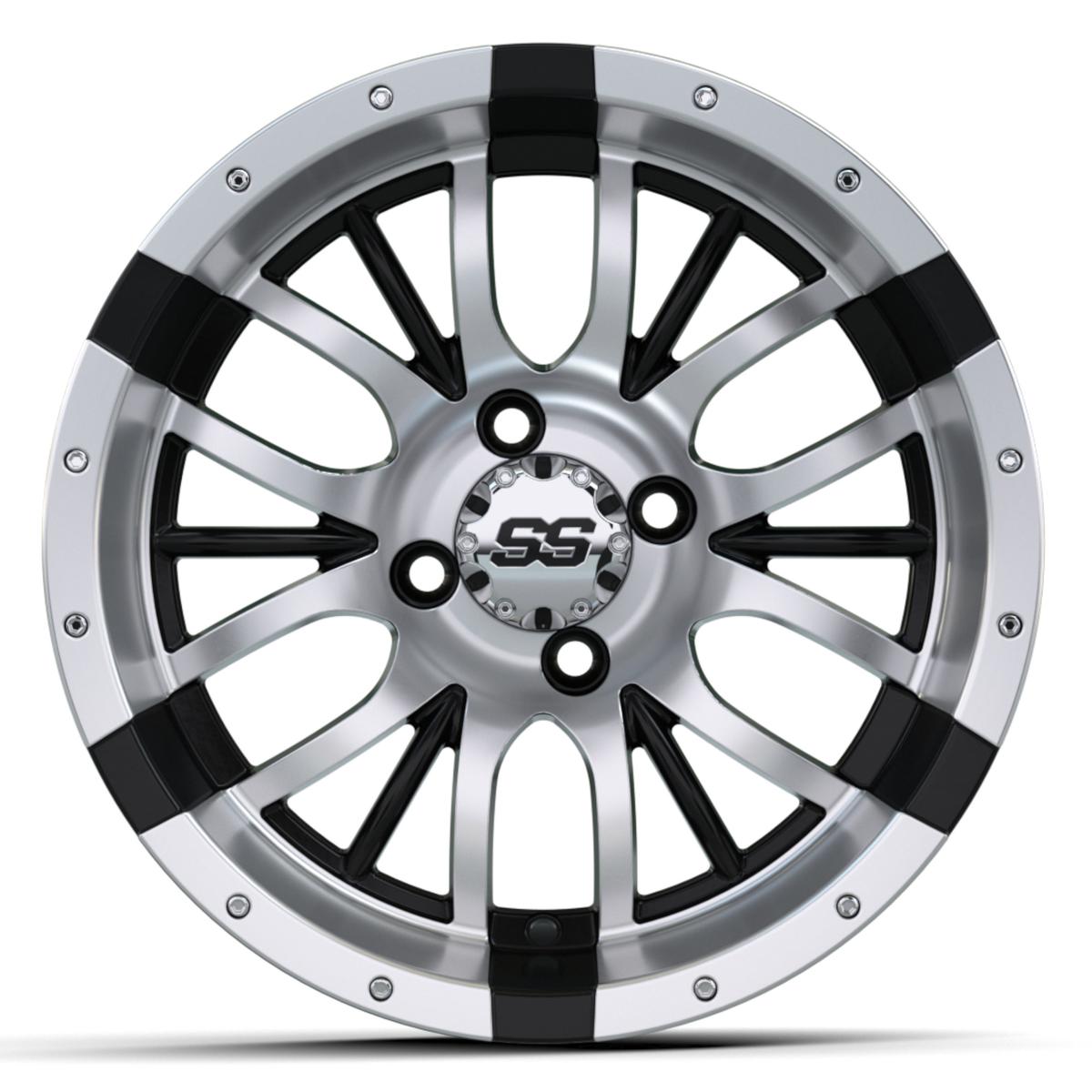 GTW Diesel Machined Silver and Black Wheel - 14 Inch