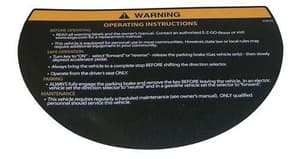 DECAL, WARNING, STEERING WHEEL EZ RXV 2008+