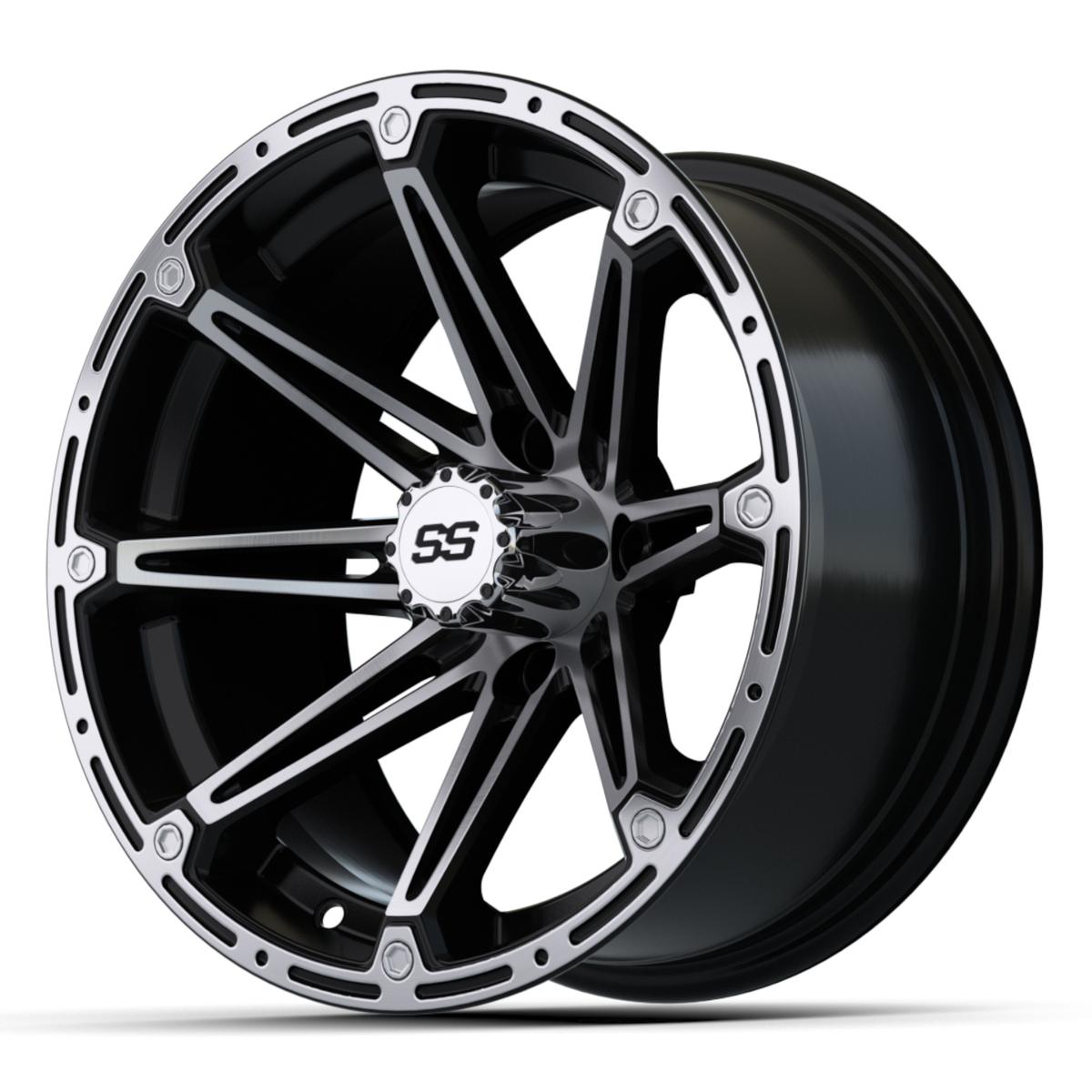 GTW Element Machined Silver and Black Wheel - 14 Inch