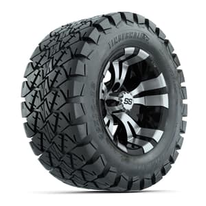 GTW Vampire Black and Machined Wheels with 22in Timberwolf Mud Tires - 12 Inch