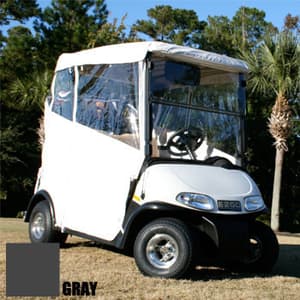 EZGO MPT-Workhorse 1200 - Red Dot 3-Sided Gray Over-The-Top Soft Enclosure