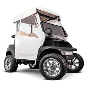 2008-Up EZGO RXV - Red Dot 3-Sided White Straight Back Over-The-Top Soft Enclosure