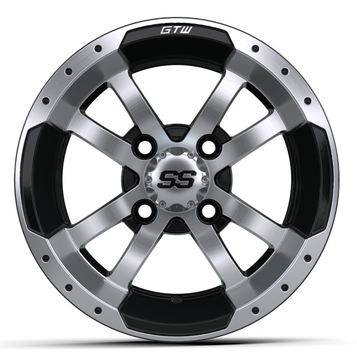 12&Prime; GTW&reg; Storm Trooper Black with Machined Accents Wheel