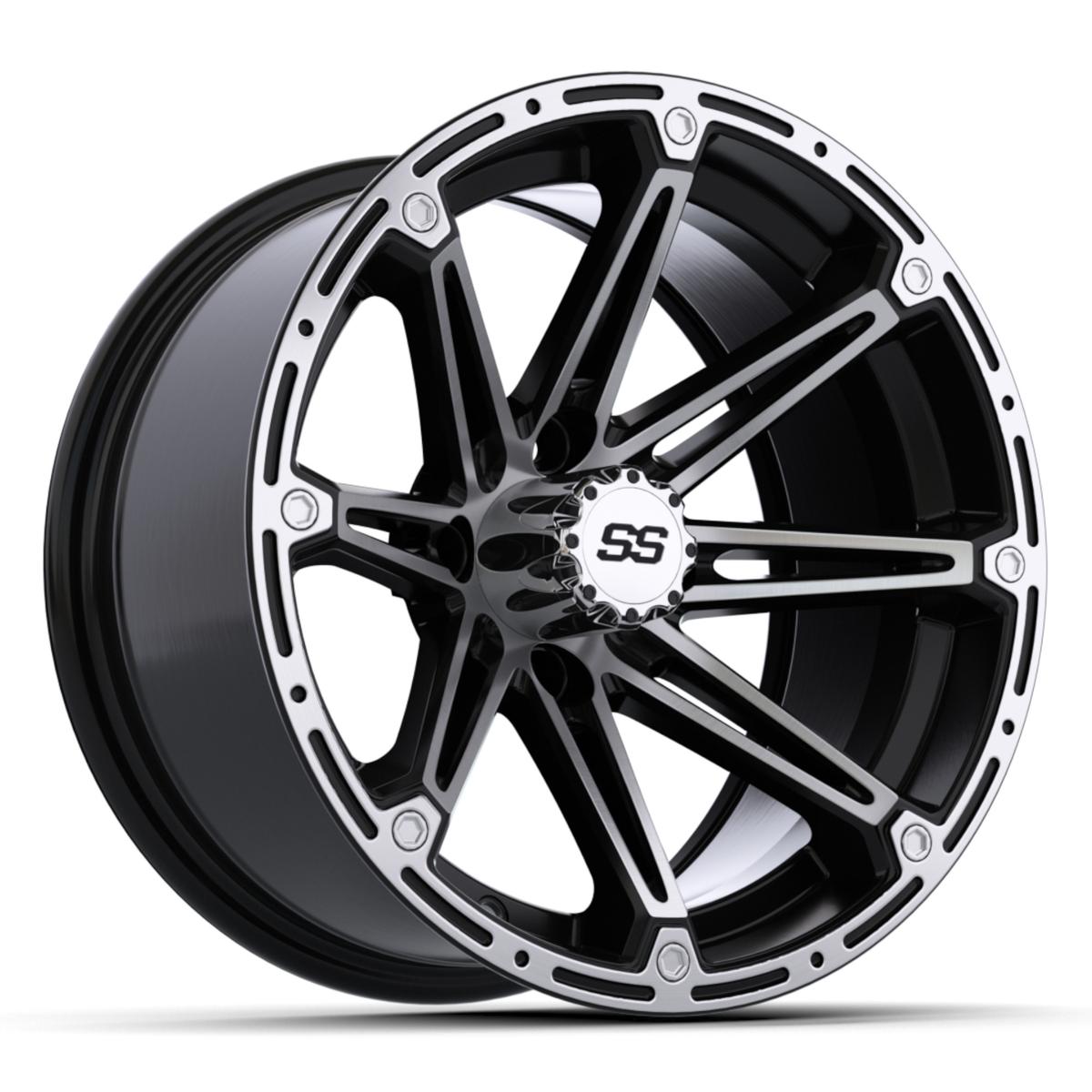 GTW Element Machined Silver and Black Wheel - 14 Inch