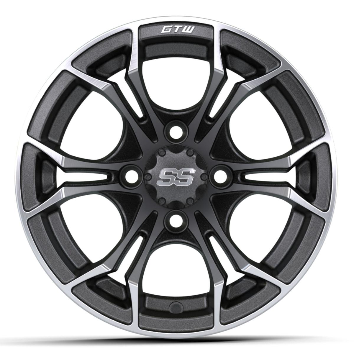 12&Prime; GTW&reg; Spyder Matte Gray Wheel with Machined Accents