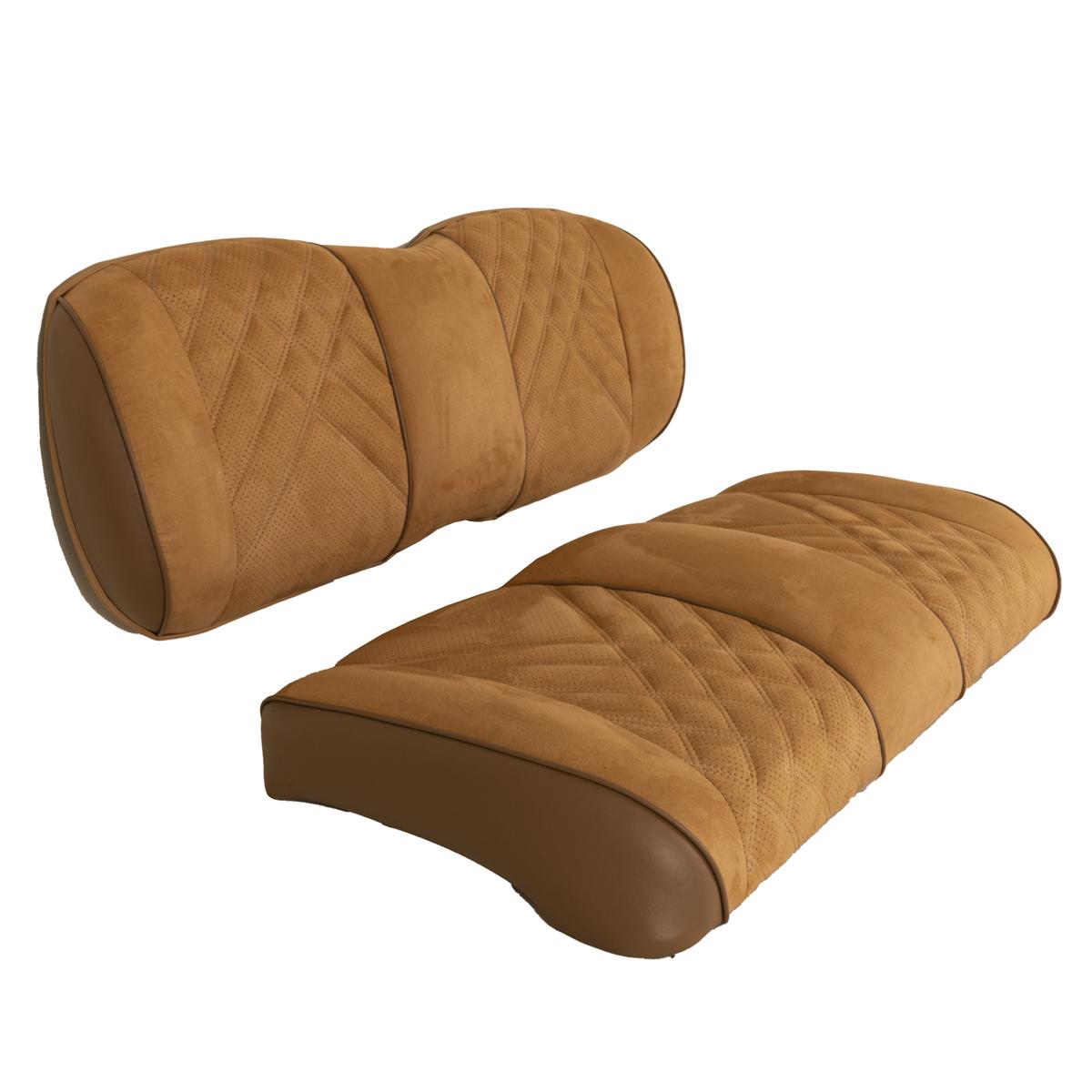 Club Car Precedent Onward Tempo Premium RedDot® Honey Suede Front Seat Assemblies