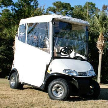 2014-Up EZGO Freedom TXT-T48 - Red Dot 3-Sided White Over-The-Top Soft Enclosure