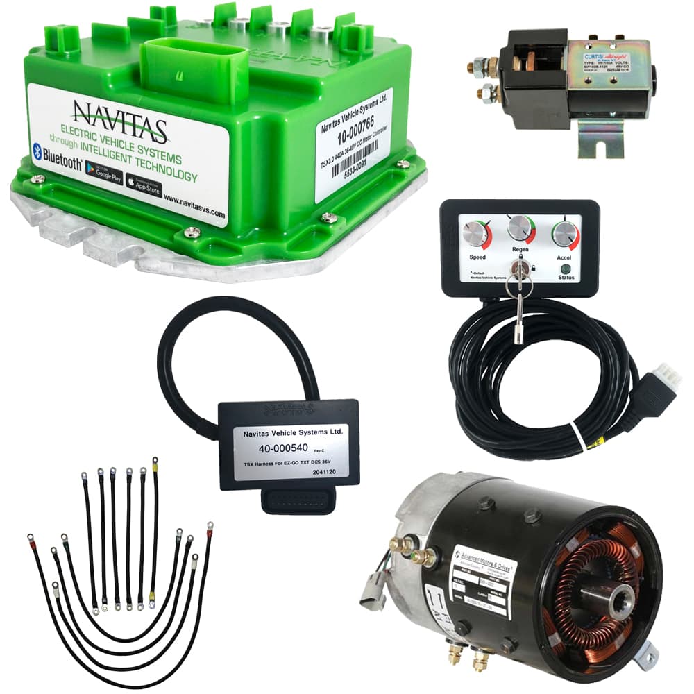 EZGO TXT DCS - Navitas TSX 3.0 DC 6.5hm Motor and Controller Torque Package -36v-