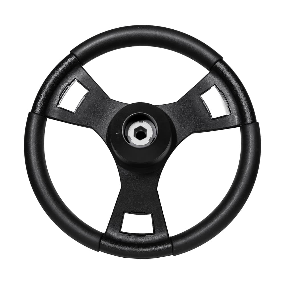 Gussi Italia&reg; Model 13 Black/Carbon Fiber  Steering Wheel For E-Z-GO