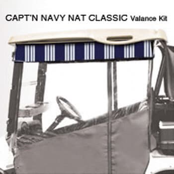 2004-Up Club Car Precedent - Red Dot Chameleon Captain Navy and Natural Classic Valance