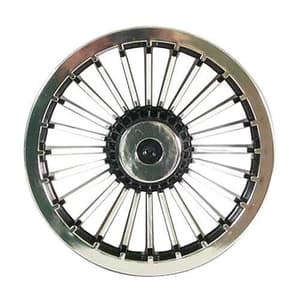 8 Black & Chrome Turbine Wheel Cover