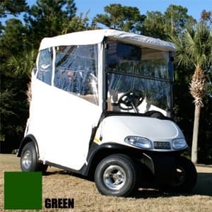 Club Car Carryall I-Carryall II - Red Dot 3-Sided Green Over-The-Top Soft Enclosure