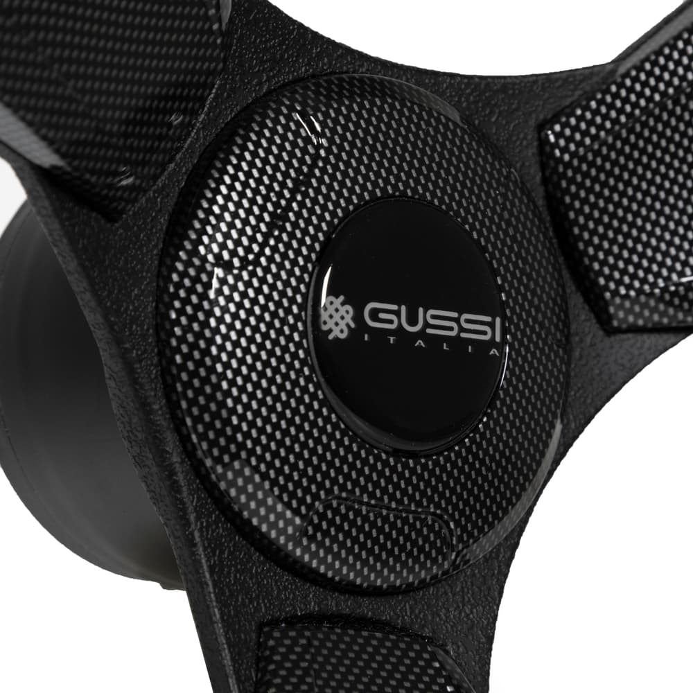 Gussi Italia&reg; Model 13 Black/Carbon Fiber  Steering Wheel For E-Z-GO