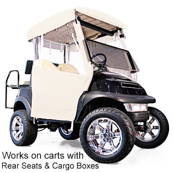 1982-99 Club Car DS - 3-Sided Ivory Over-The-Top Soft Enclosure