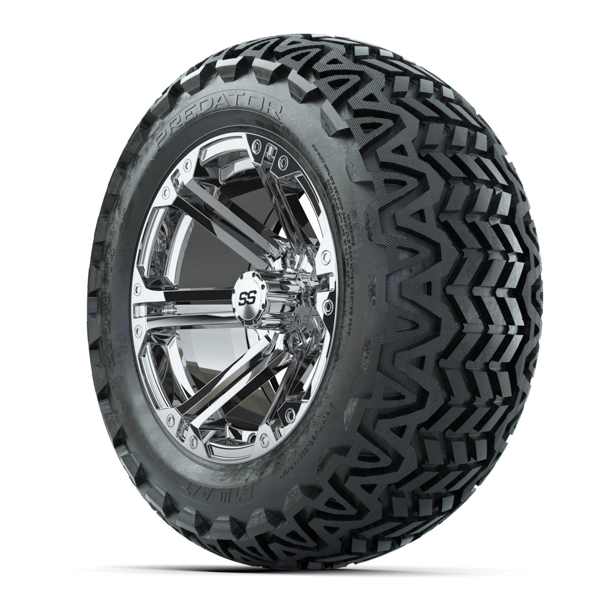 GTW Specter Chrome Wheels with 23in Predator A-T Tires - 14 Inch