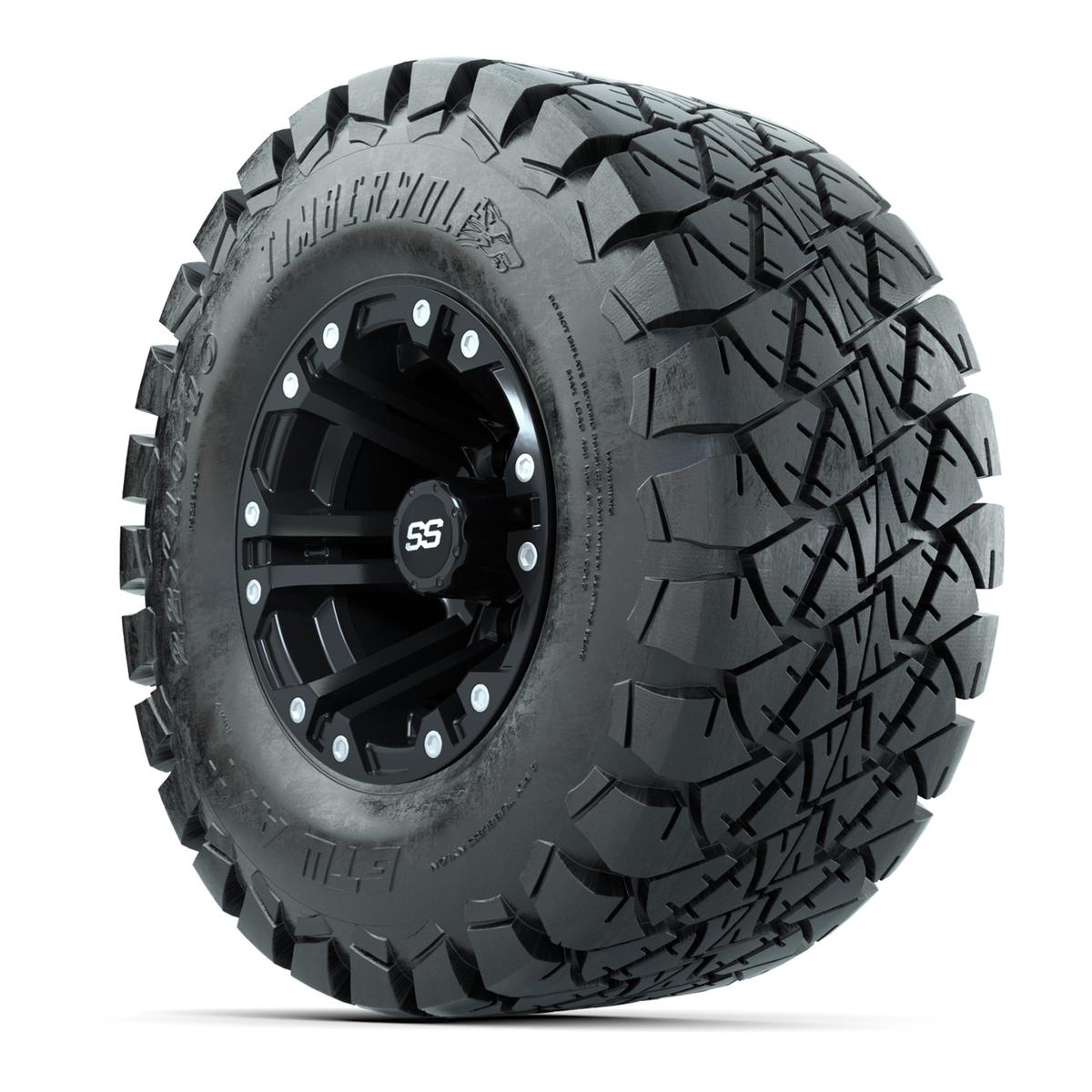 GTW Specter Matte Black Wheels with 22in Timberwolf Mud Tires - 10 Inch