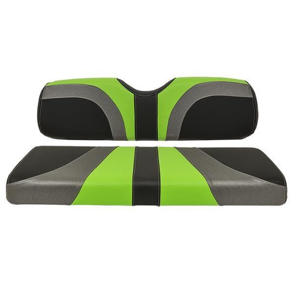 2000.5-Up Club Car DS - Red Dot Blade Lime Green Charcoal and Black Front Seat Cover