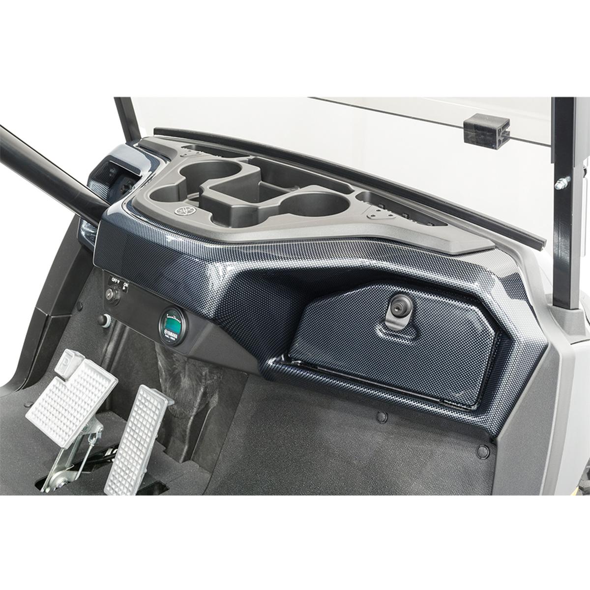 2017-Up Yamaha Drive2 - Carbon Fiber Dash Cover with Locking Doors