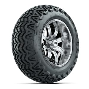 GTW Tempest Chrome Wheels with 23in Predator A-T Tires - 14 Inch