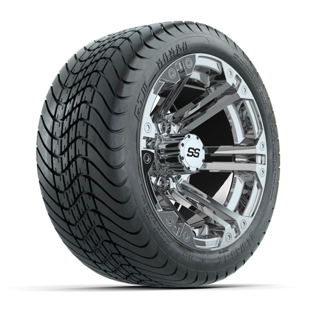 GTW Specter Chrome 12 in Wheels with 18in Mamba Street Tires – Set of 4