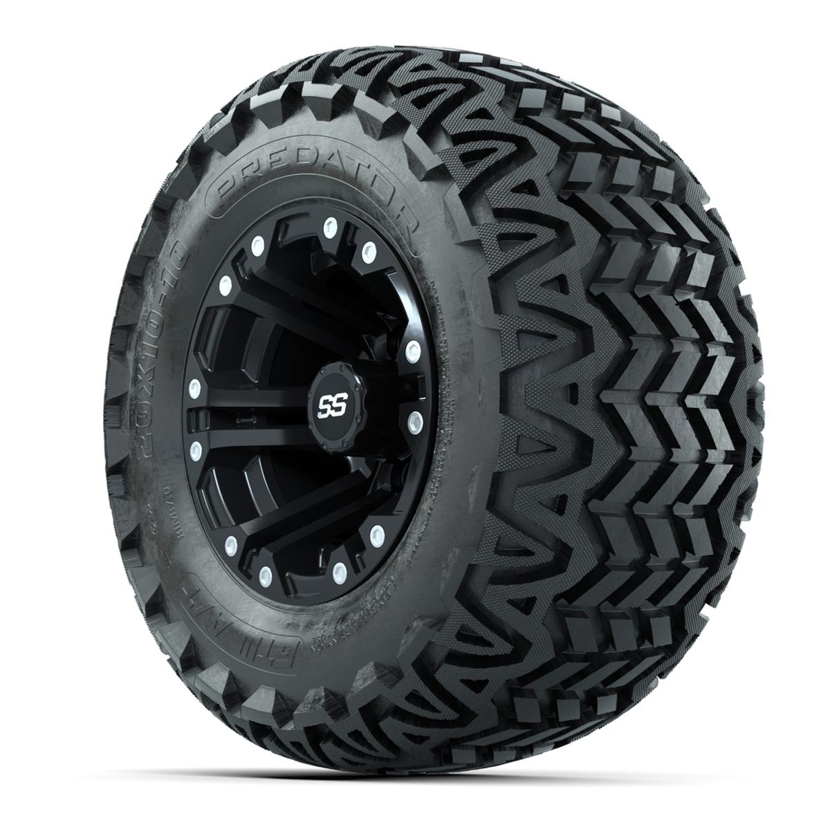 Specter Matte Black Wheels and A-T Tires - 10 Inch