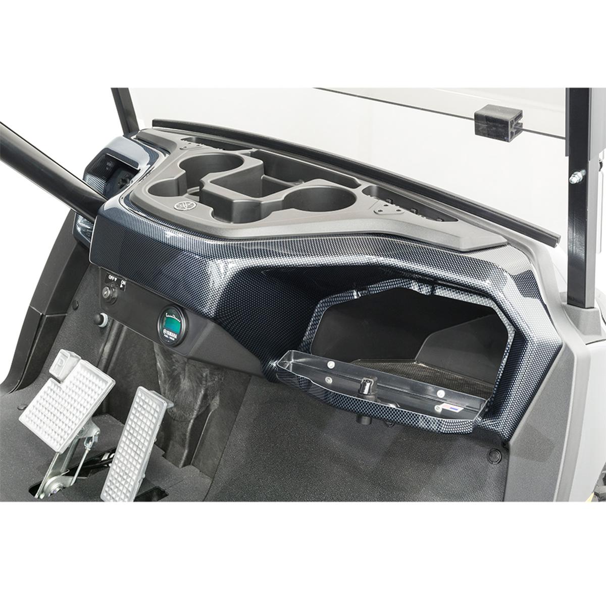 2017-Up Yamaha Drive2 - Carbon Fiber Dash Cover with Locking Doors