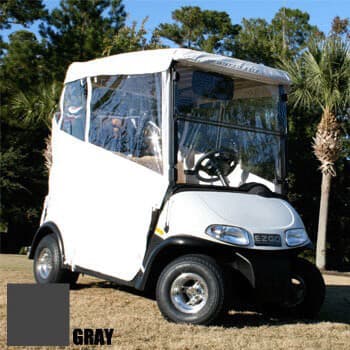 Club Car Carryall I-Carryall II - Red Dot 3-Sided Gray and Navy Over-The-Top Soft Enclosure