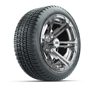 GTW Specter Chrome 14 in Wheels with 205/30-R14 Fusion Street Tires – Set of 4