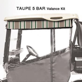 2004-Up Club Car Precedent - Red Dot Chameleon Taupe 5 Bar Valance