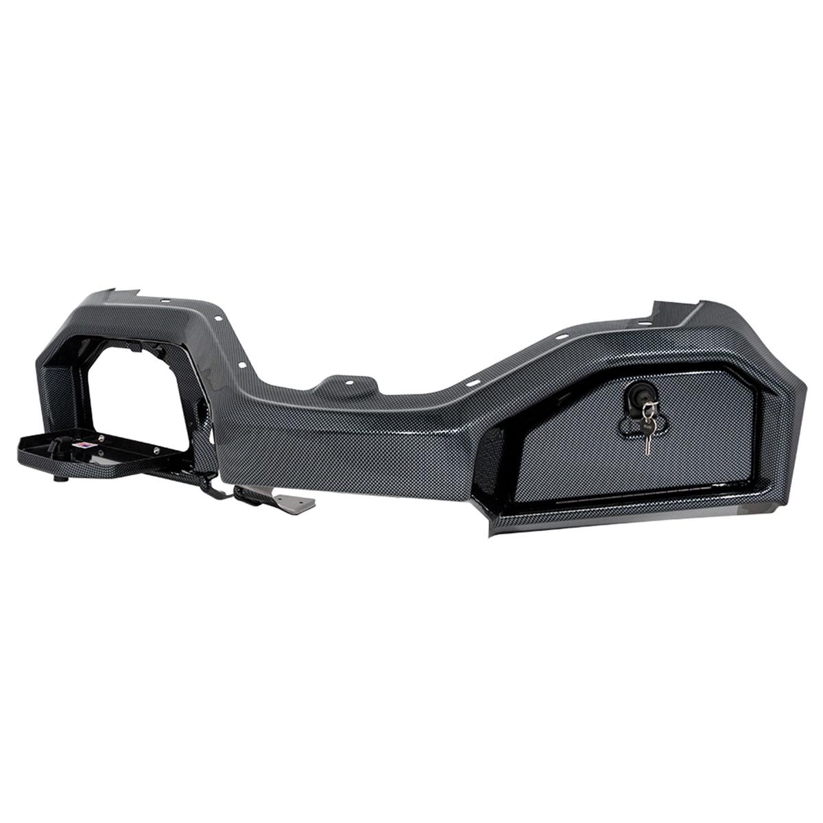 2017-Up Yamaha Drive2 - Carbon Fiber Dash Cover with Locking Doors