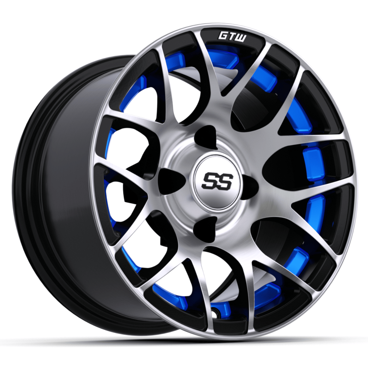 12&Prime; GTW&reg; Pursuit Blue with Machined Accents Wheel