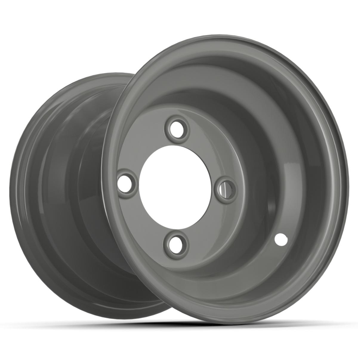 8&Prime; Club Car Grey Steel Wheel (Centered)