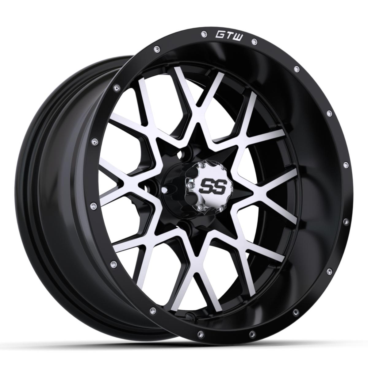 GTW Vortex Matte Black and Machined Wheel - 14 Inch