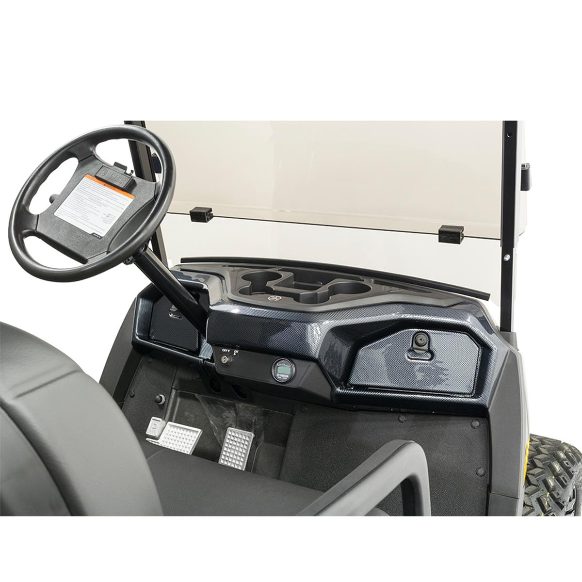 2017-Up Yamaha Drive2 - Carbon Fiber Dash Cover with Locking Doors