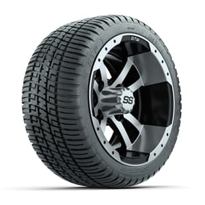 GTW Storm Trooper Black and Machined 12 in Wheels with 18in Fusion Street Tires – Set of 4