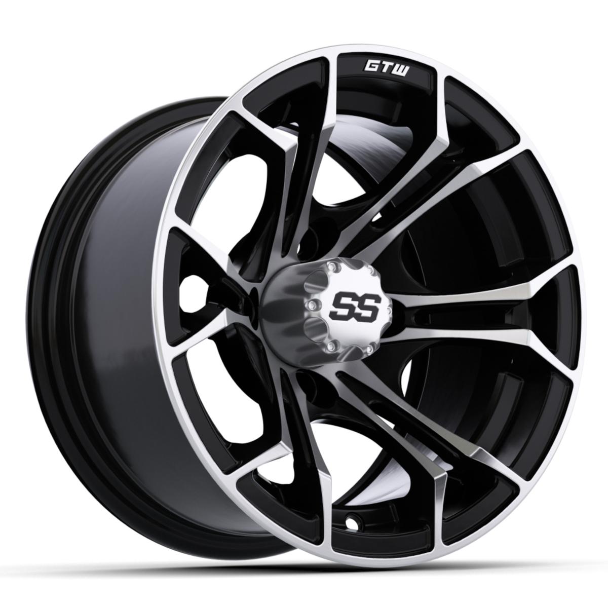 12&Prime; GTW&reg; Spyder Black with Machined Accents Wheel