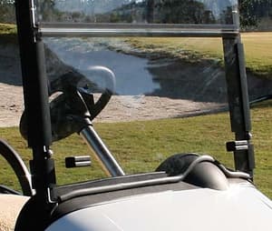 2008-Up EZGO RXV - Red Dot Tinted Folding Windshield with Rubber Trim